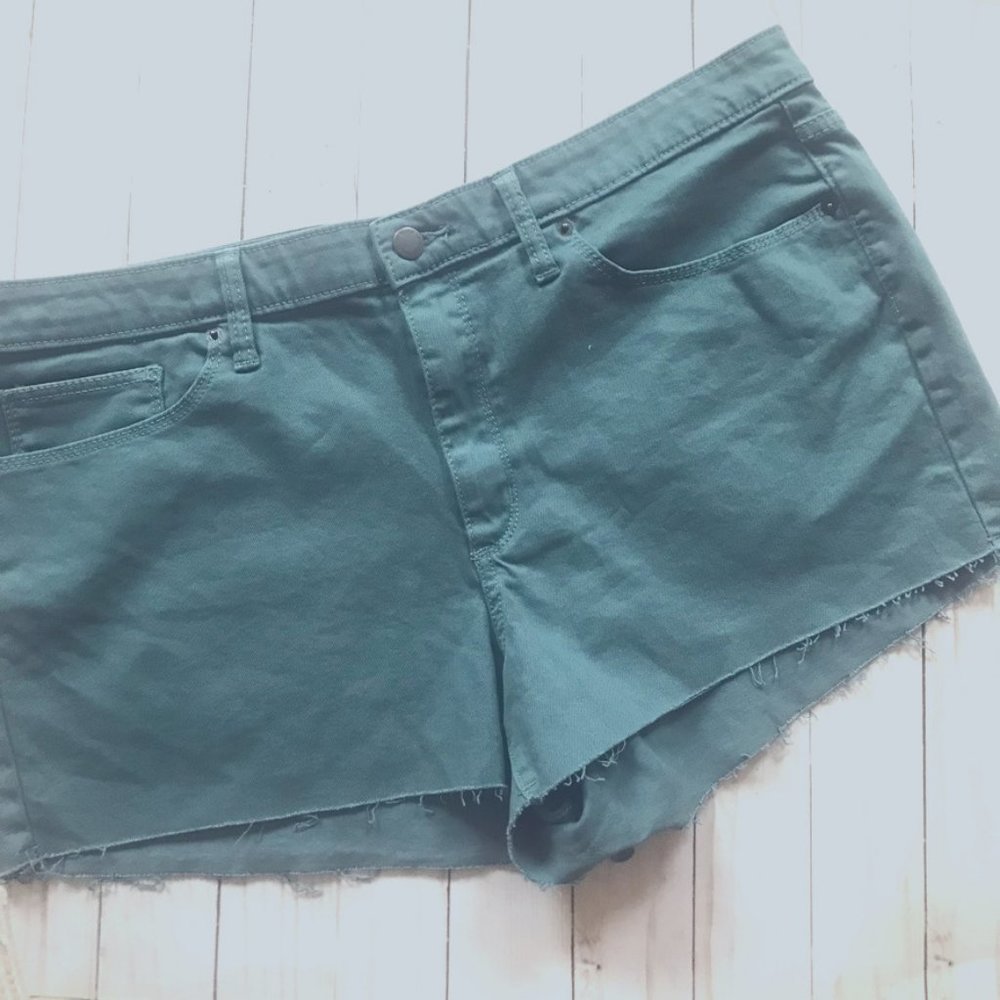 NWT High Rise Shortie Jean Shorts SZ 18/34